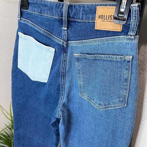 NWT HOLLISTER ULTRA HIGH-RISE PATCHWORK MOM JEANS size 0 W24 L27 - Picture 9 of 16